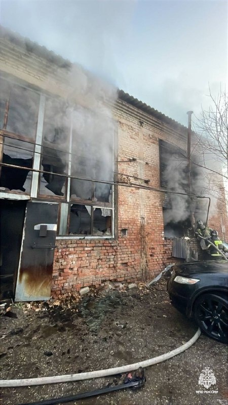 Пожар в производственном здании в г. Пятигорске